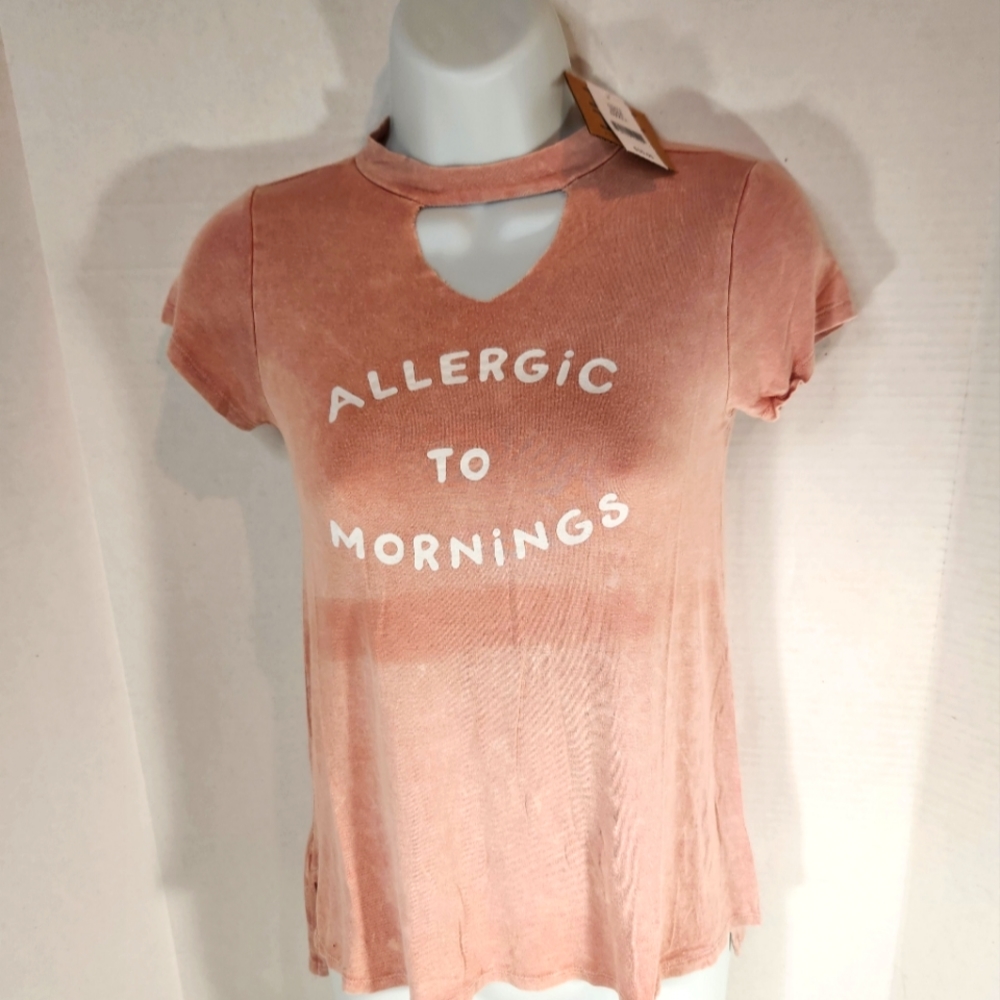NWT Women's PPLA Allergic to Mornings T-shirt